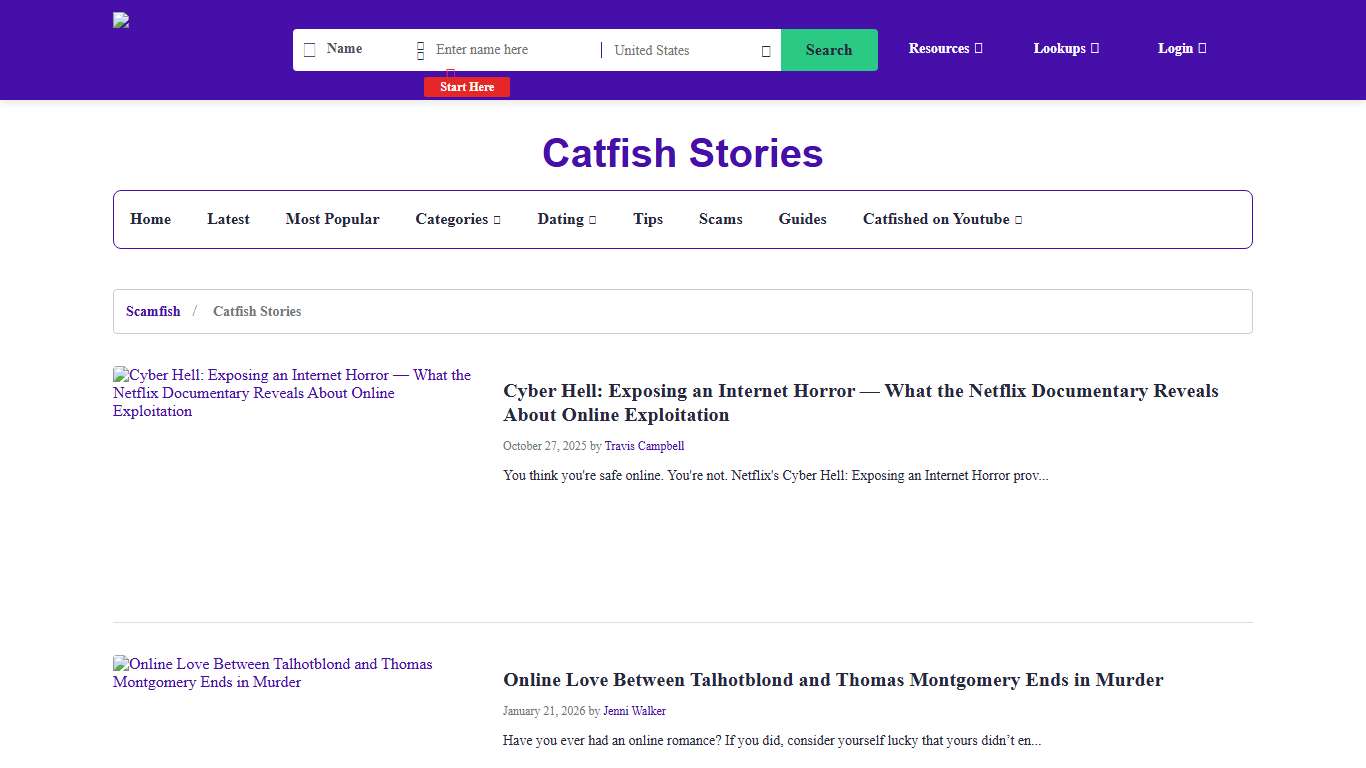 Catfish Stories Archives - Scamfish - A Consumer Protection Publication - SocialCatfish.com